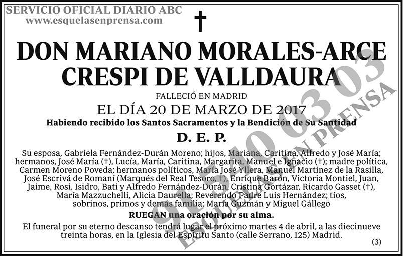 Mariano Morales-Arce Crespi de Valldaura